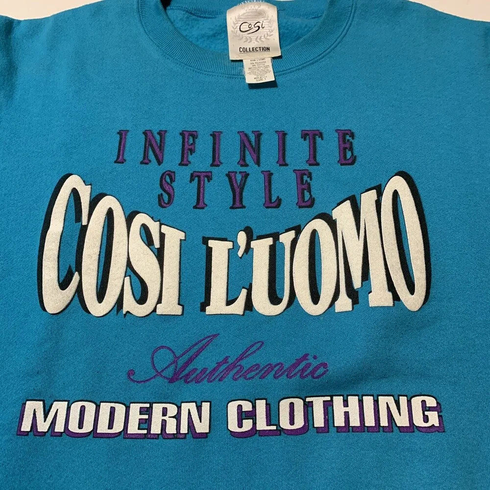 Cosi L Uomo Italy Sweatshirt Vintage 1980s United Colors Benetton Sweater USA